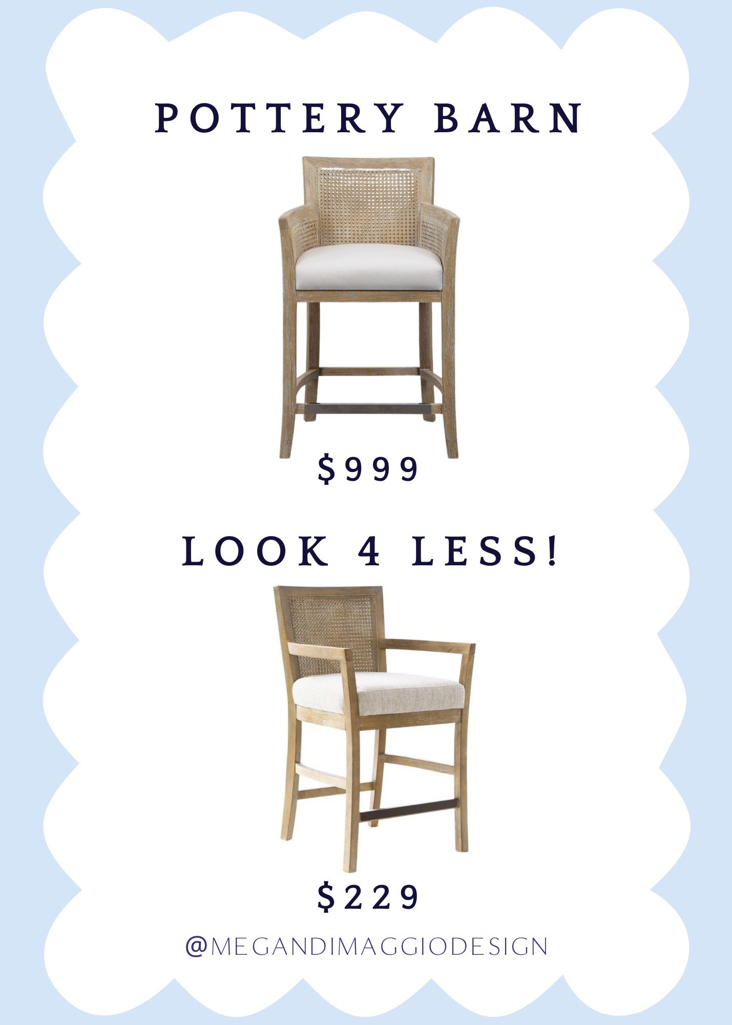 New Pottery Barn Uttermost cane counter stool look for WAY less!! 🙌🏻 spend under $300 🤯 vs. their $999 for a super similar look!!

#LTKHome #LTKSaleAlert