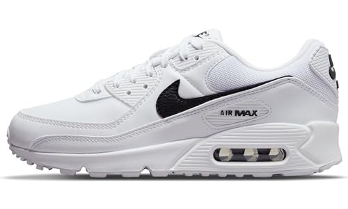 Nike Women's Air Max 90 Shoe, White/White/Black, 7.5 | Amazon (US)