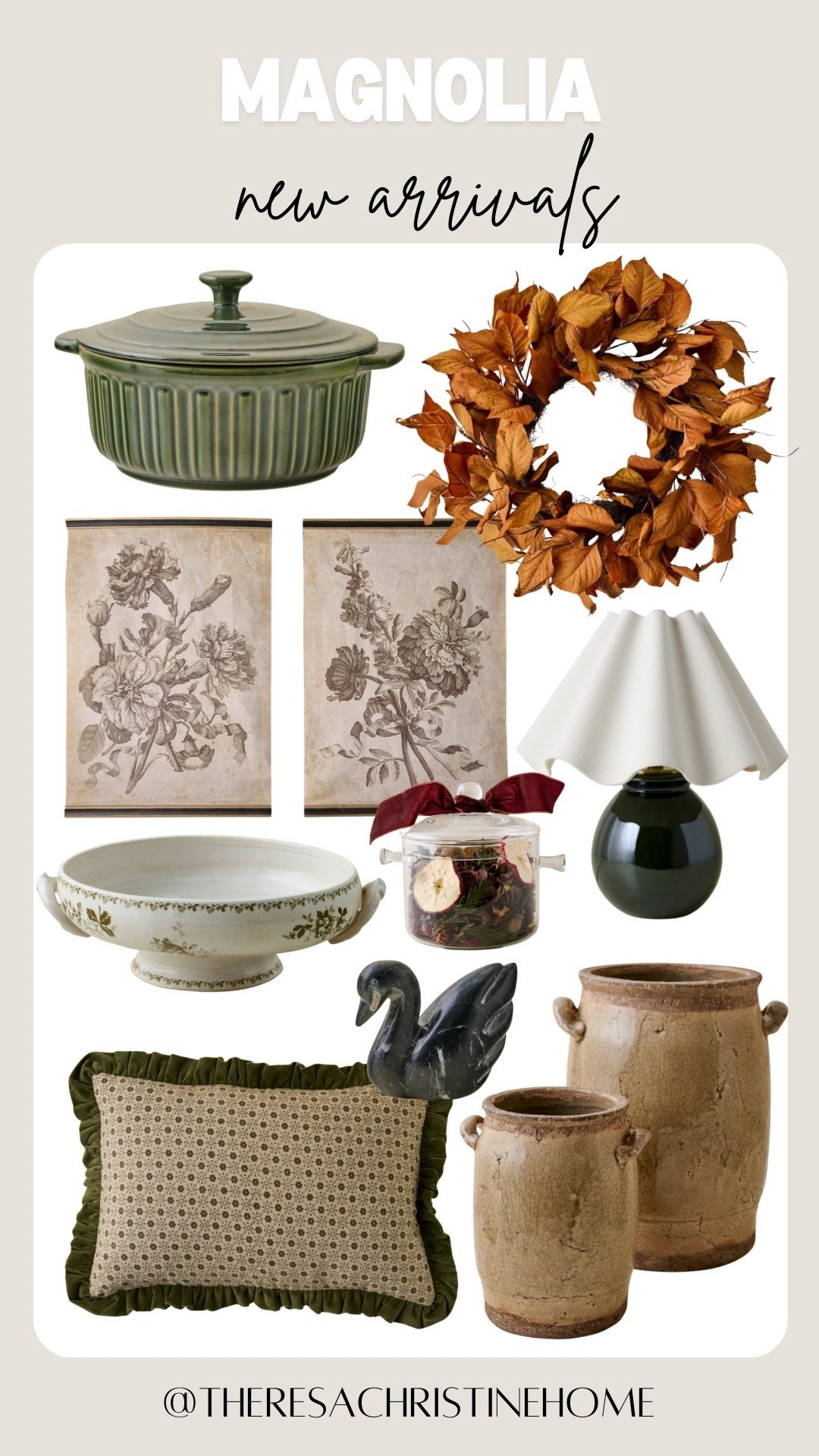 Magnolia new fall arrivals 

Home decor 
Fall decor 
Wreath 
Lamp

#LTKHome #LTKStyleTip #LTKSeasonal