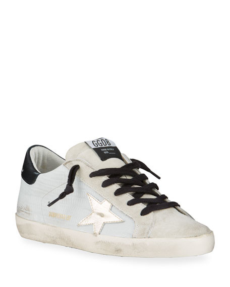 Golden Goose Super Star Croc-Embossed Low-Top Sneakers | Neiman Marcus