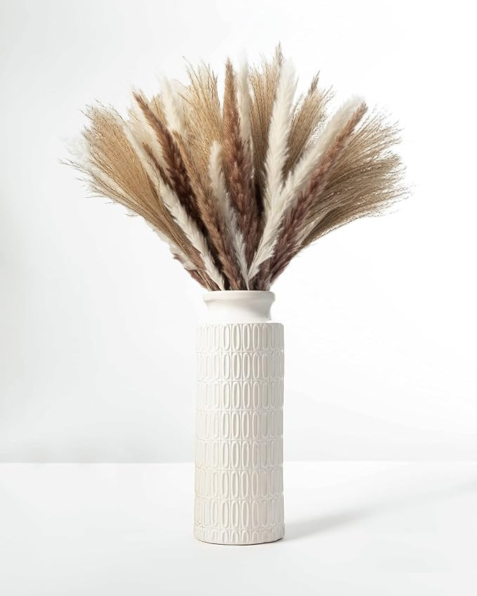 Wildbloom Boutique 60 PCS Pampas Grass Décor - Tall Fluffy Natural Dried Pampas Grass is Ideal f... | Amazon (US)