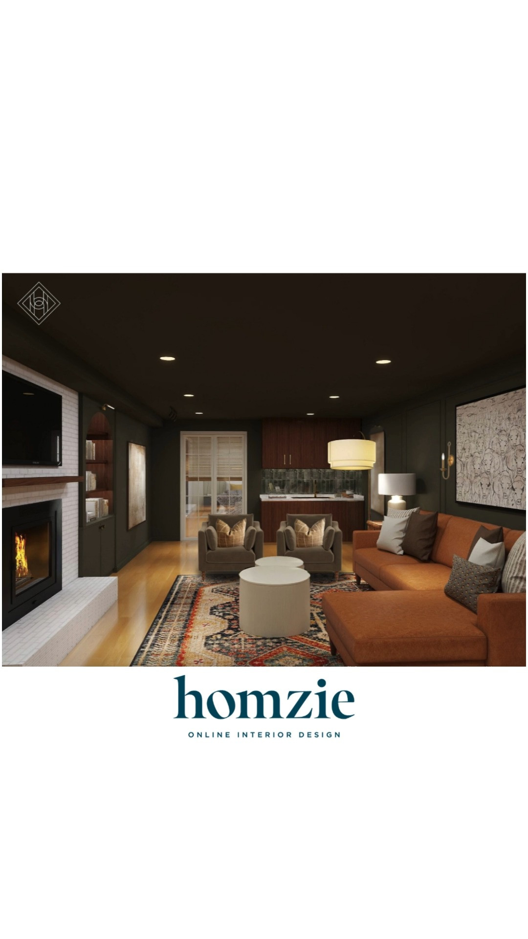 Moody living room design featuring lamps, rug, leather sectional, accent chair, accent pillows, decor, etc.

#LTKHome #LTKFavorites #LTKFinds # HomeStyleDaily 

 #LTKHome