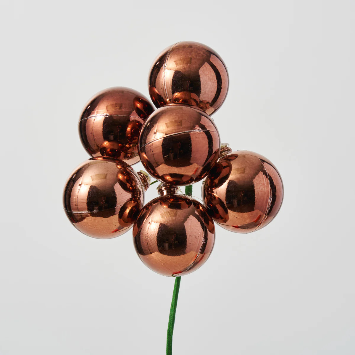 Shiny Chocolate Brown VP Ball Ornament Holiday Pick - 8" | Darby Creek Trading