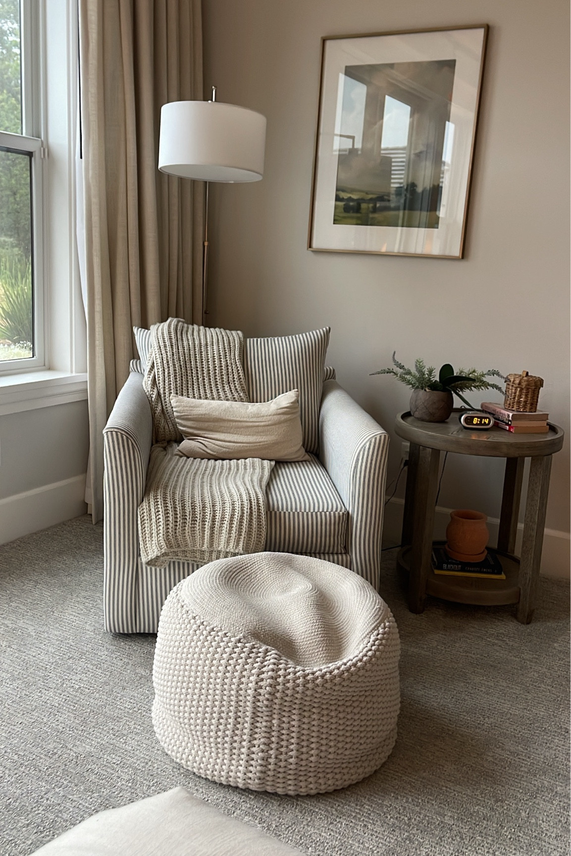 Wayfair Alice armchair in blue stripe. My most favorite reading sport in my home. It screams comfy, relaxing, cozy and beautiful.

#LTKHome