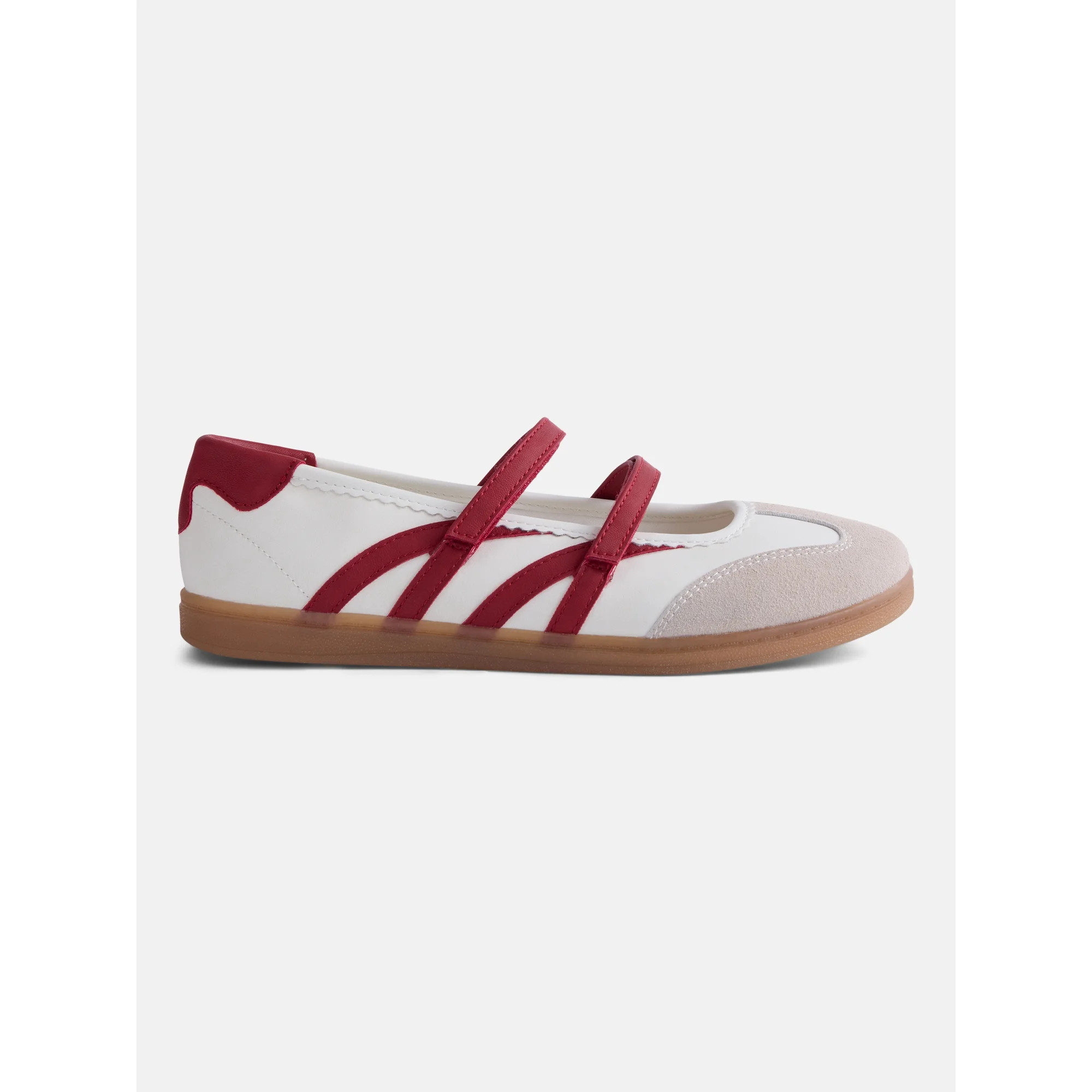 No Boundaries Women’s Strappy Ballet Sneakers | Walmart (US)
