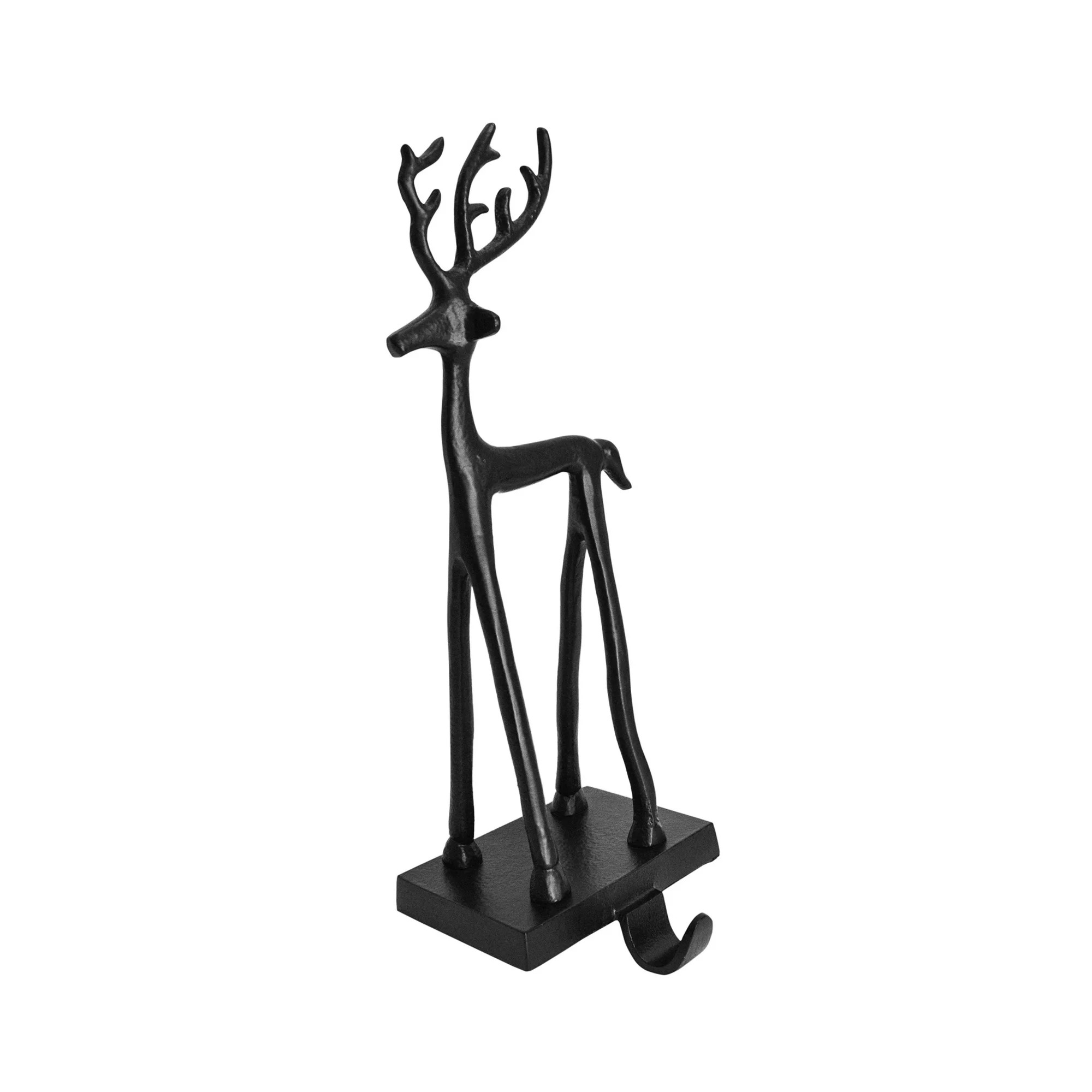 Rustic Deer Christmas Stocking Holder, Black, 5.9", by Holiday Time | Walmart (US)