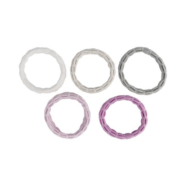 Hairitage Mesh Hair Scrunchies - Multi (White, Ivory, Gray, Lavender, Purple) | Walmart (US)