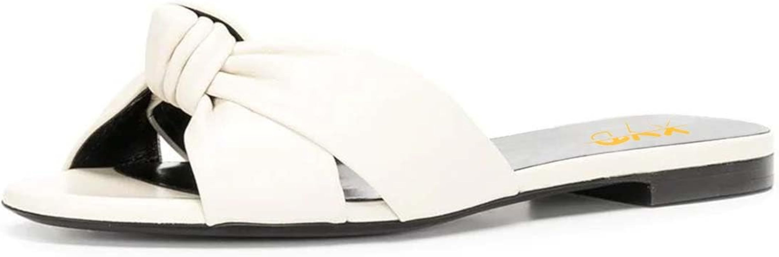 XYD Women Open Round Toe Bowknot Crossover Flats & Block Heel Sandals Slip On Mule Backless Slide... | Amazon (US)