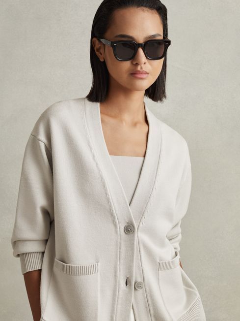 Chunky Knitted Cardigan | Reiss US