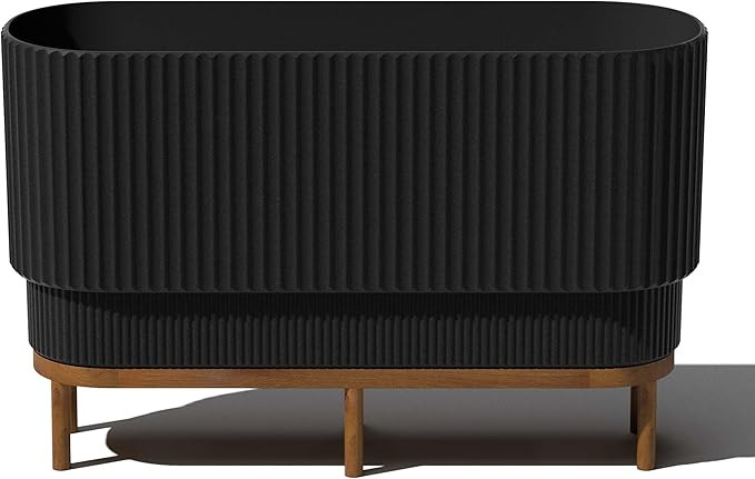 Veradek Demi Series Raised Long Planter for Indoor/Outdoor Use | Made from Plastic & Stone w/Wood... | Amazon (US)