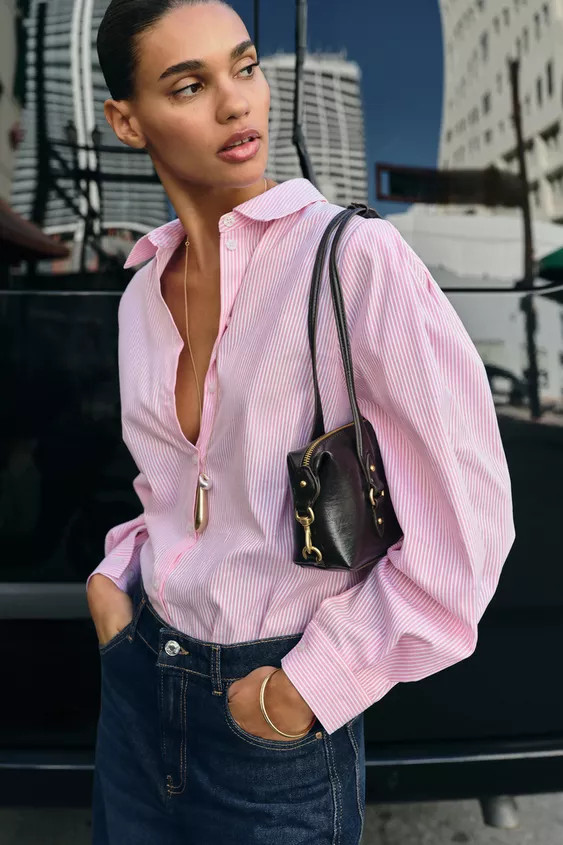 STRIPED COTTON SHIRT | Zara US