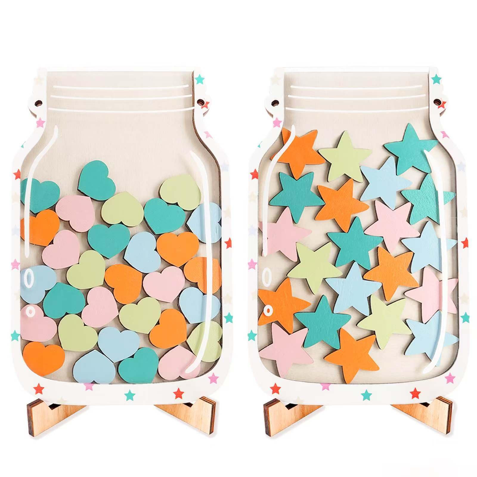 2 Pack Magnetic Reward Jar with Star & Heart, Star Jar Reward System for Kids, Reward Home Kids I... | Amazon (US)