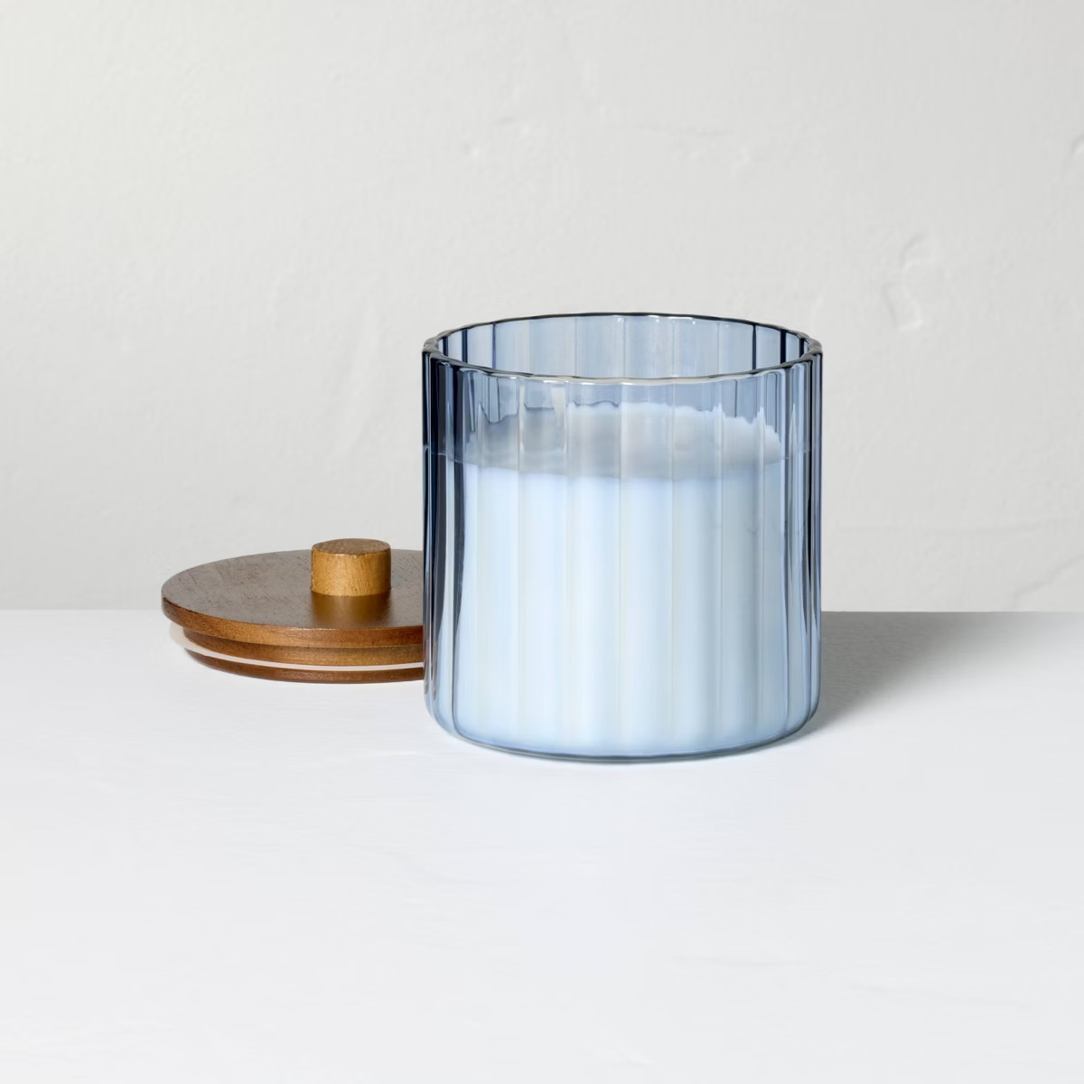 2 Wick Glass with Wooden Lid Jar Candle Cream 12oz - Hearth & Hand™ with Magnolia | Target