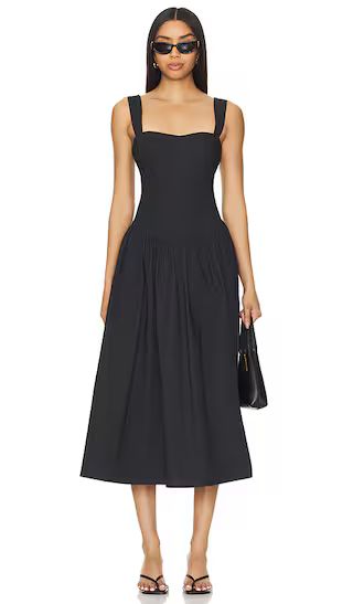 Allie Midi Dress in Black | Revolve Clothing (Global)