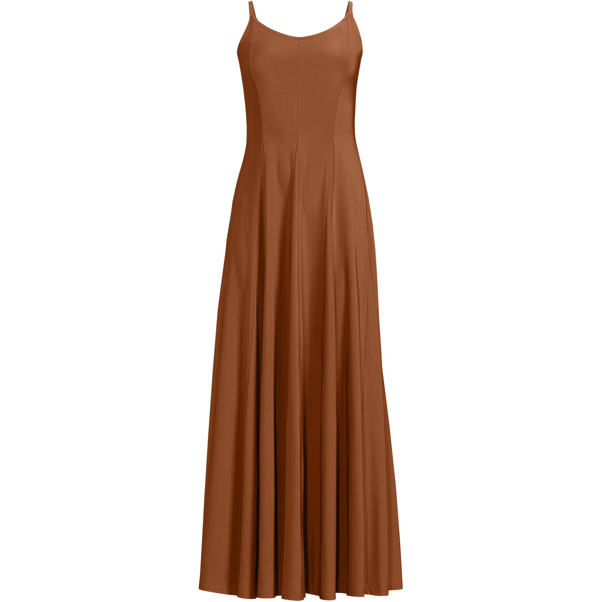 Women's Silky Knit Godet Maxi Dress | Lands' End (US)