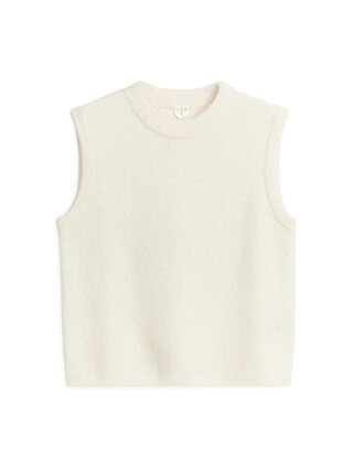 Knitted Alpaca Vest – Off-White – Women – ARKET GB | Arket UK