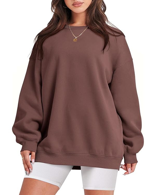 ANRABESS Oversized Sweatshirt for Women Fleece Long Sleeve Crewneck Casual Pullover Top Fall 2023... | Amazon (US)