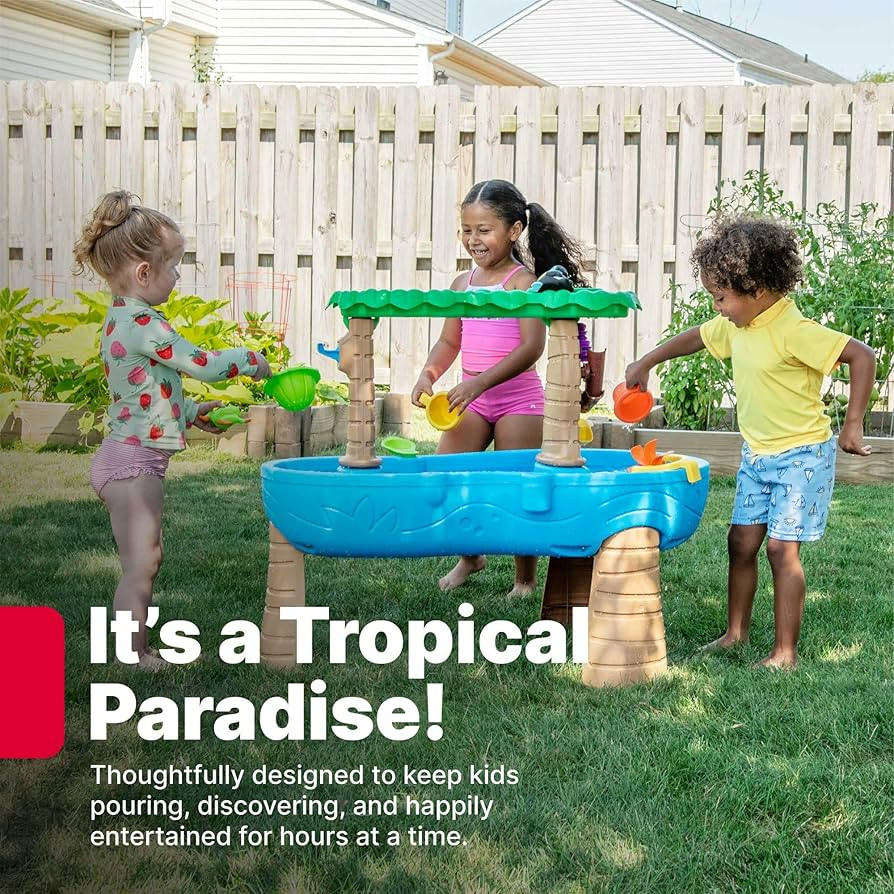 Step2 Tropical Rainforest Kids Water Tables, Outdoor Toddler Activity Table, Ages 1.5+ Years Old,... | Amazon (US)