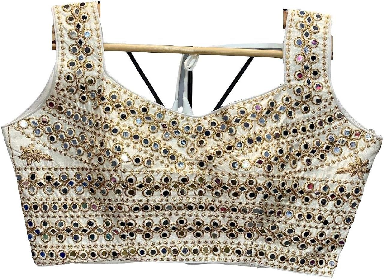 Anantdiva Women's Silk Blouse for Sarees - Readymade Blouse for Sari Crop Top Choli | Amazon (US)