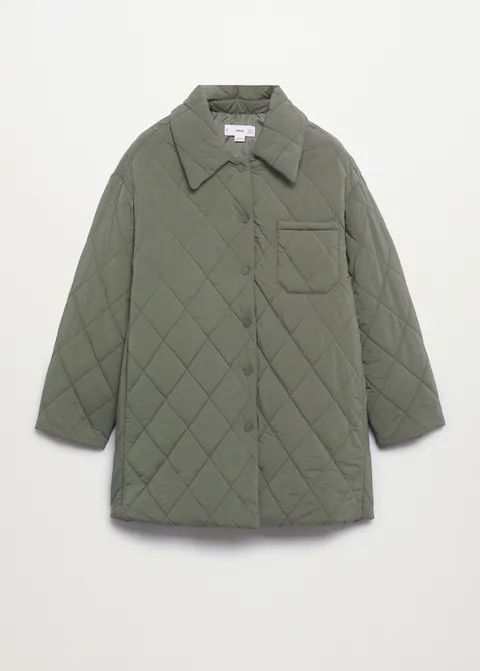 Quilted buttoned coat | MANGO (UK)