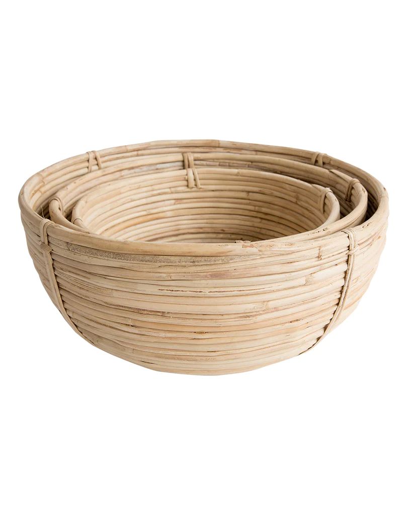 Cane Rattan Circle Baskets | McGee & Co.