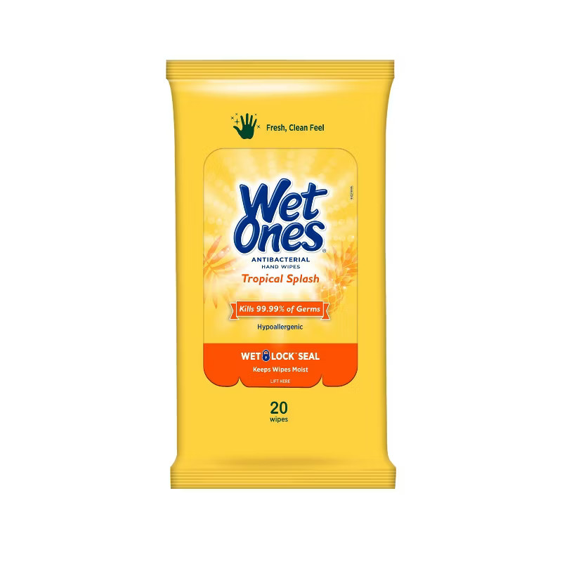 Wet Ones Antibacterial Hand Wipes Travel Pack - Tropical Splash - 20ct | Target