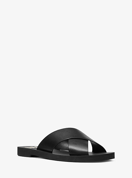 Glenda Leather Slide Sandal | Michael Kors US