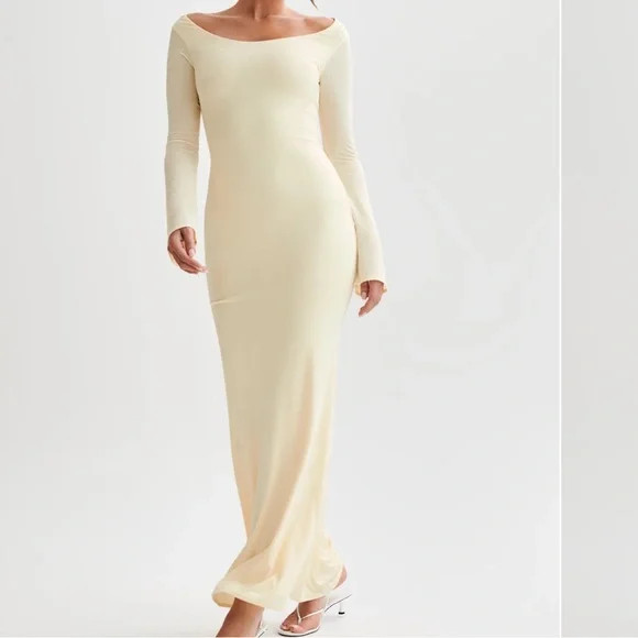 Millicent Slinky Long Sleeve Maxi Dress - Lemon | Poshmark