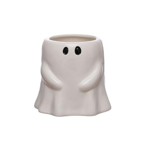 Ashland 4.5" White Ghost Ceramic Decorative Container Halloween Home Decor | Amazon (US)