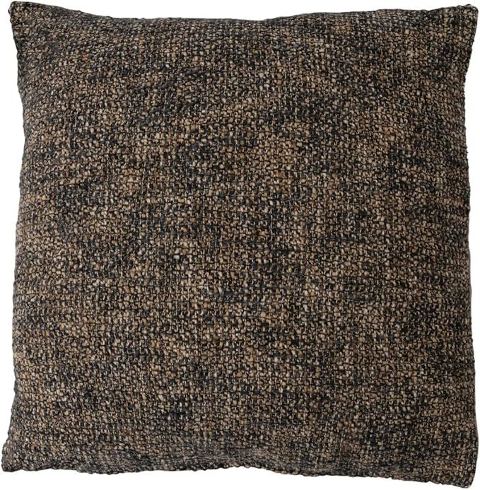 Creative Co-Op Mélange Cotton Blend Bouclé Pillow, 20" L x 20" W x 2" H, Multicolor | Amazon (US)