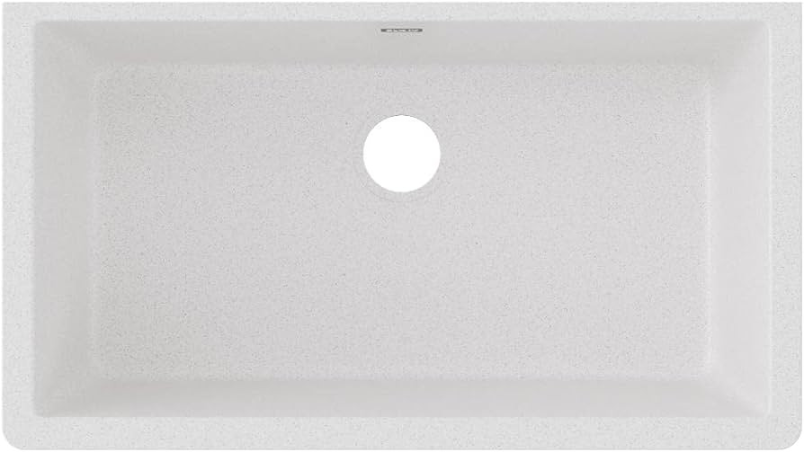 Elkay Quartz Classic ELGRU13322WH0 White Single Bowl Undermount Sink | Amazon (US)