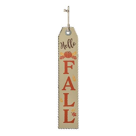 Glitzhome Fall and Thanksgiving Double Sided Wooden Tag Porch Sign - 20648866 | HSN | HSN