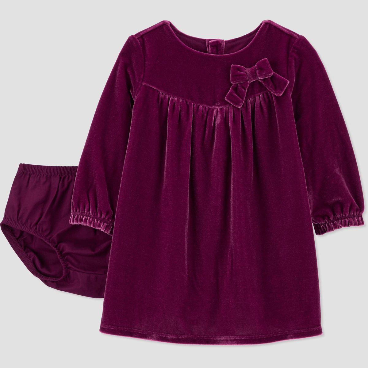 Carter's Just One You® Baby Girls' Long Sleeve Velour Dress - Purple | Target