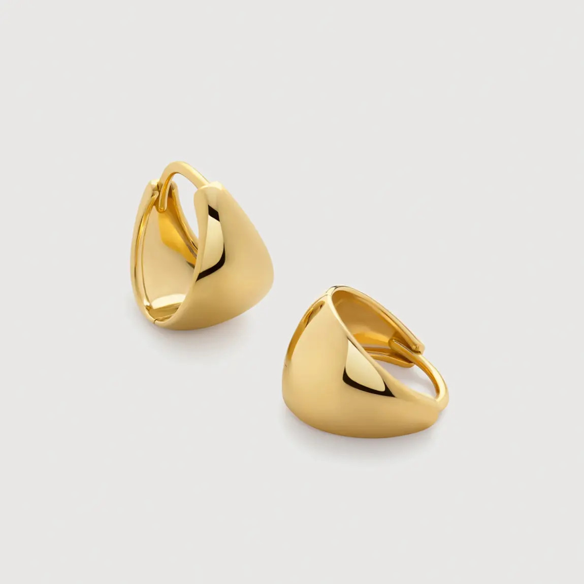 Monica Vinader            
            
                Gold Tapered Huggie Earrings | BrandAlley
