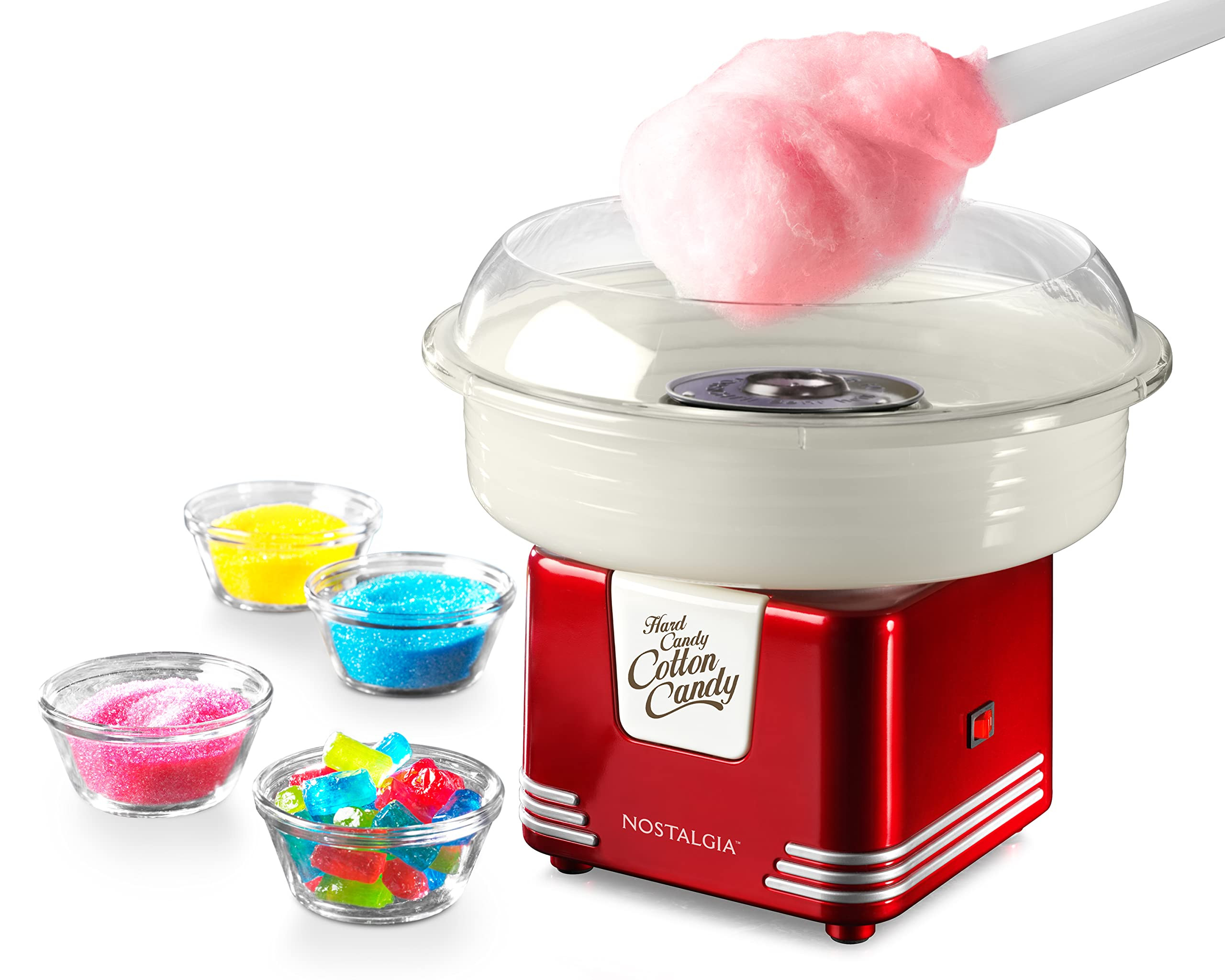 Nostalgia Retro Hard and Sugar Free Countertop Original Cotton Candy Maker, Includes 2 Reusable C... | Amazon (US)