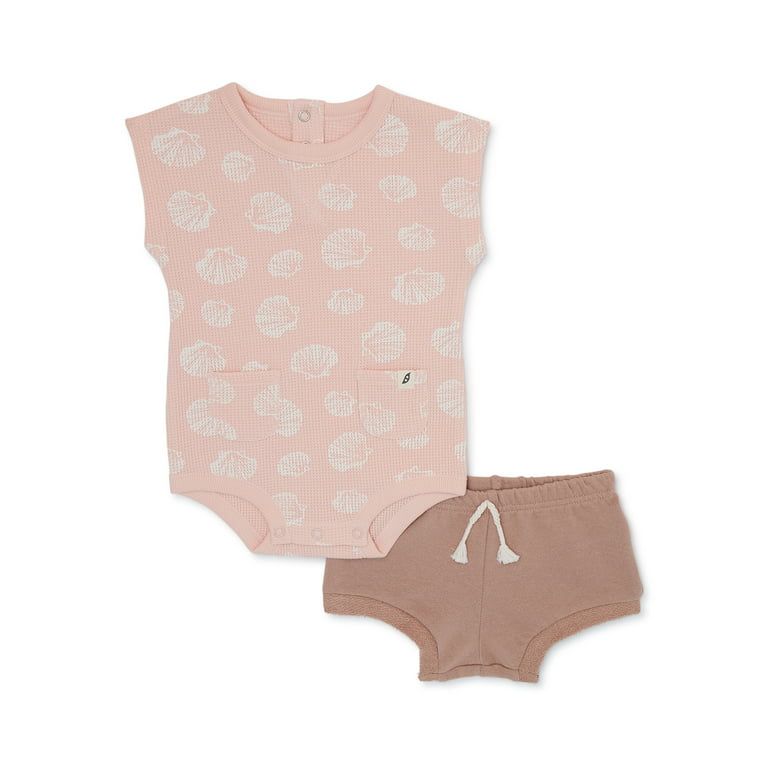 easy-peasy Baby Tank Bodysuit and Shorts Outfit Set, 2-Piece, Sizes 0M-24M | Walmart (US)