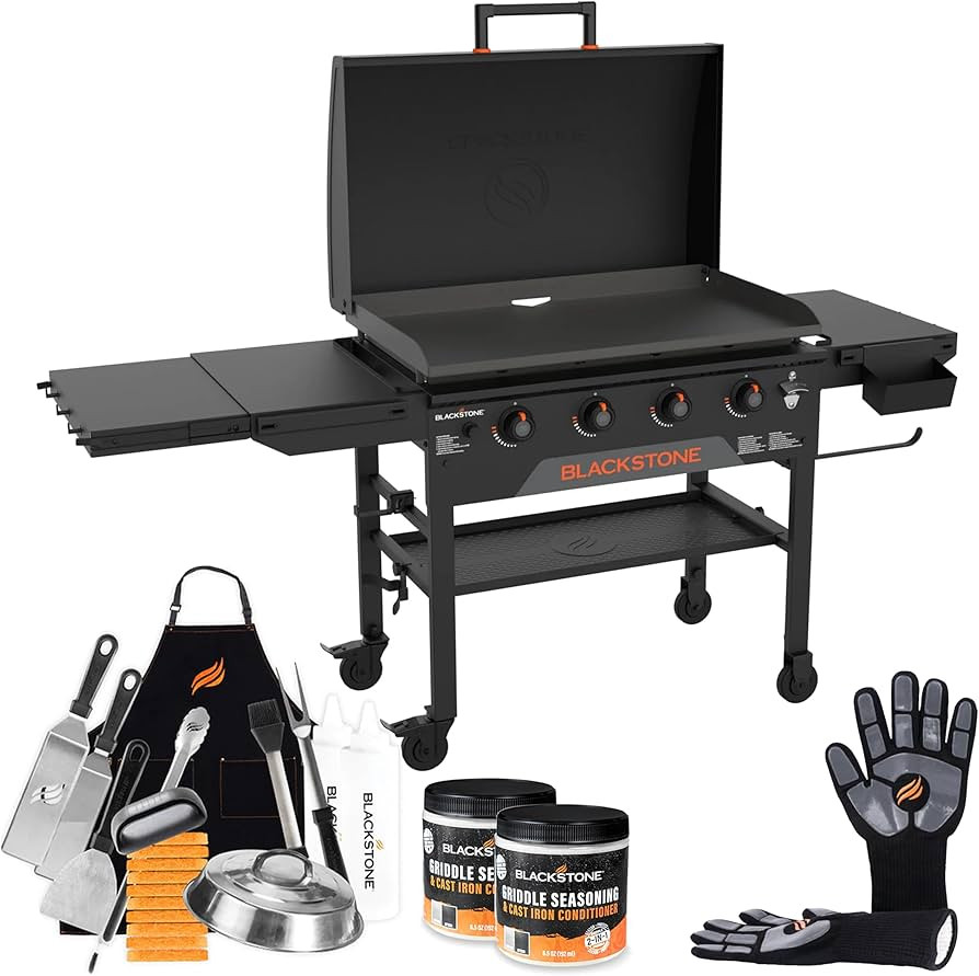 Blackstone 2322 Original Omnivore 36 Inch Griddle with Hood, 4-Burner Flat Top Grill, Propane Gas... | Amazon (US)