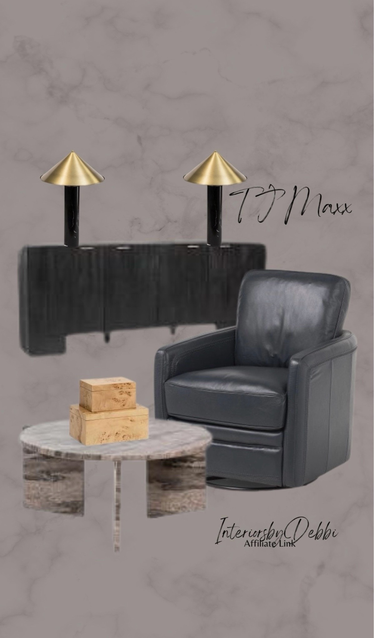 TJ Maxx Finds
Black console, leather accent chair, coffee table, lamps, transitional home, modern decor, amazon find, amazon home, target home decor, mcgee and co, studio mcgee, amazon must have, pottery. barn, Walmart finds, affordable decor, home styling, budget friendly, accessories, neutral decor, home finds, buy new arrival, coming soon, sale alert, high end look for less, Amazon favorites, Target finds, cozy, modern, earthy, transitional, luxe, romantic, home decor, budget friendly decor #tjmaxx

#LTKSeasonal #LTKHome