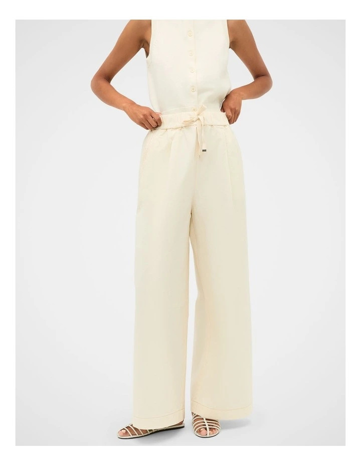 Seed HeritageContrast Stitch Pant in Coconut Cream | Myer
