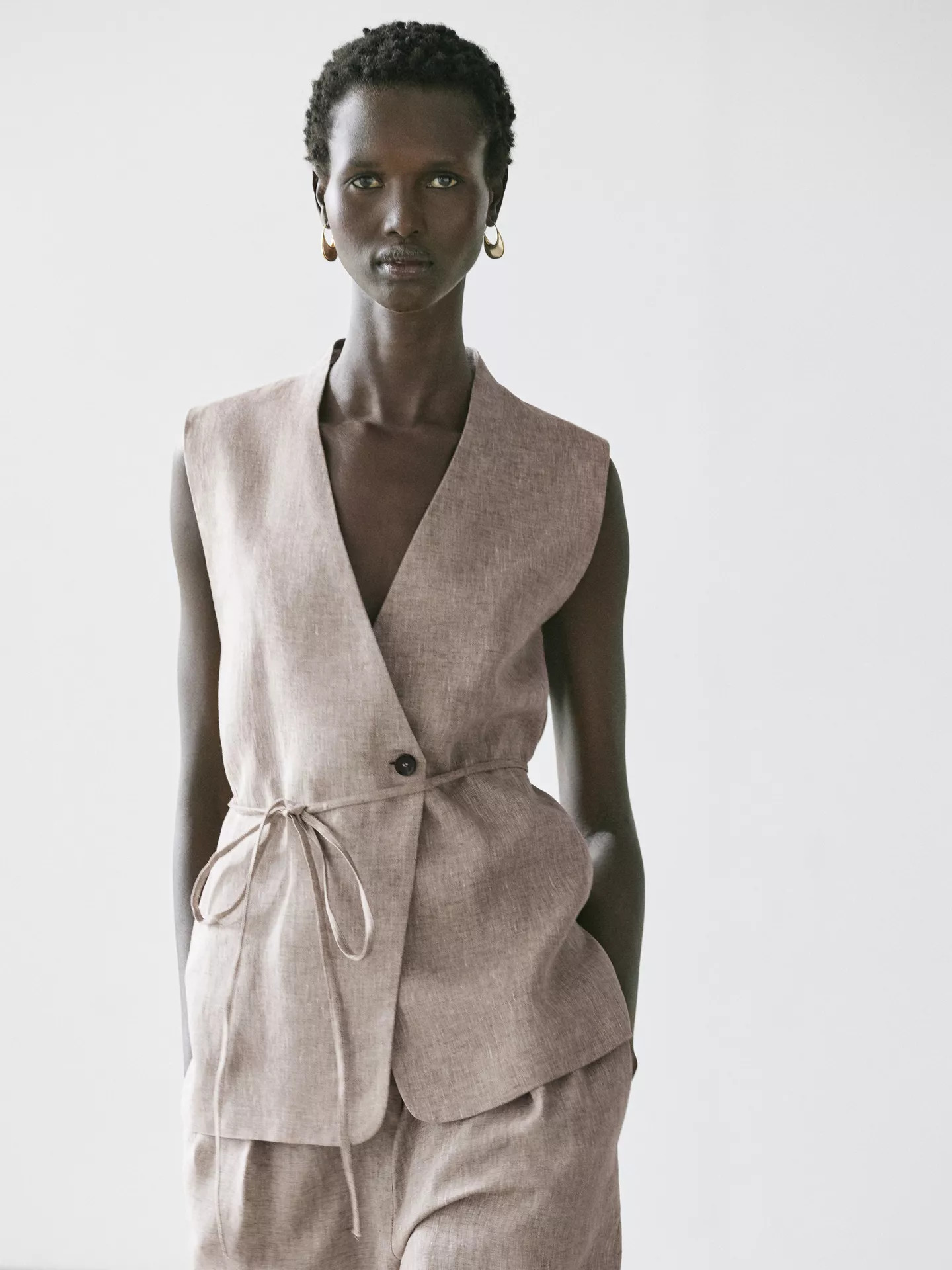 Double-breasted suit waistcoat | Massimo Dutti UK