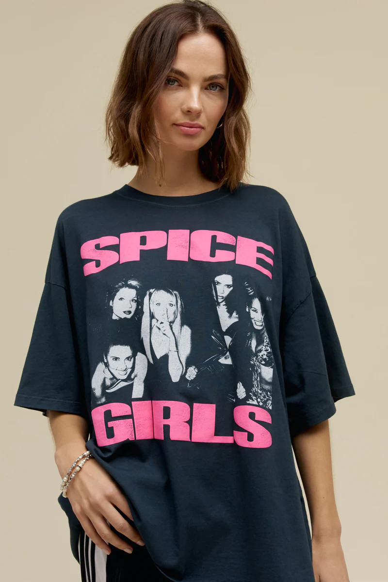 Spice Girls Photo OS Tee in Vintage Black | RUBY WYLD