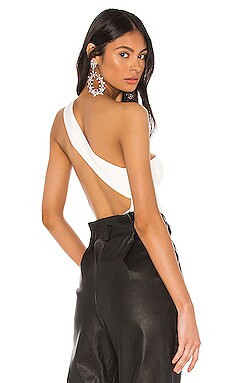 superdown Sammy Strap Back Bodysuit in White from Revolve.com | Revolve Clothing (Global)