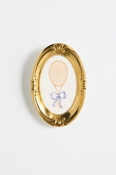 Preppy Icon Framed Ceramic Wall Hanging | Urban Outfitters (US and RoW)