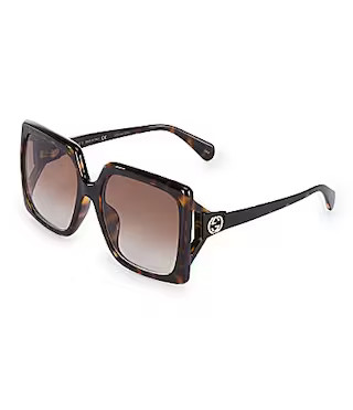 Gucci Women's Gg0876sa Rectangular 59mm Sunglasses - Havana | Dillard's
