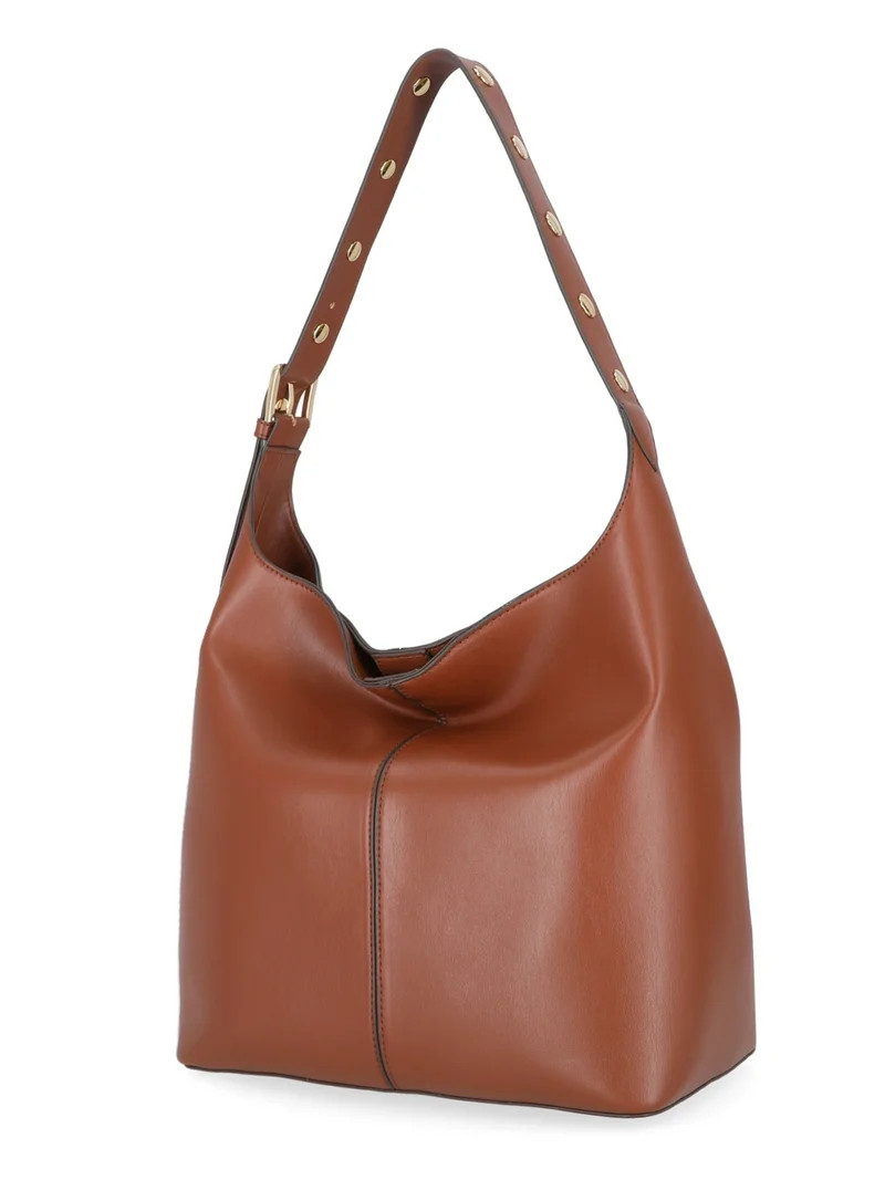 Time and Tru Women's Shively Bucket Handbag, Cognac | Walmart (US)