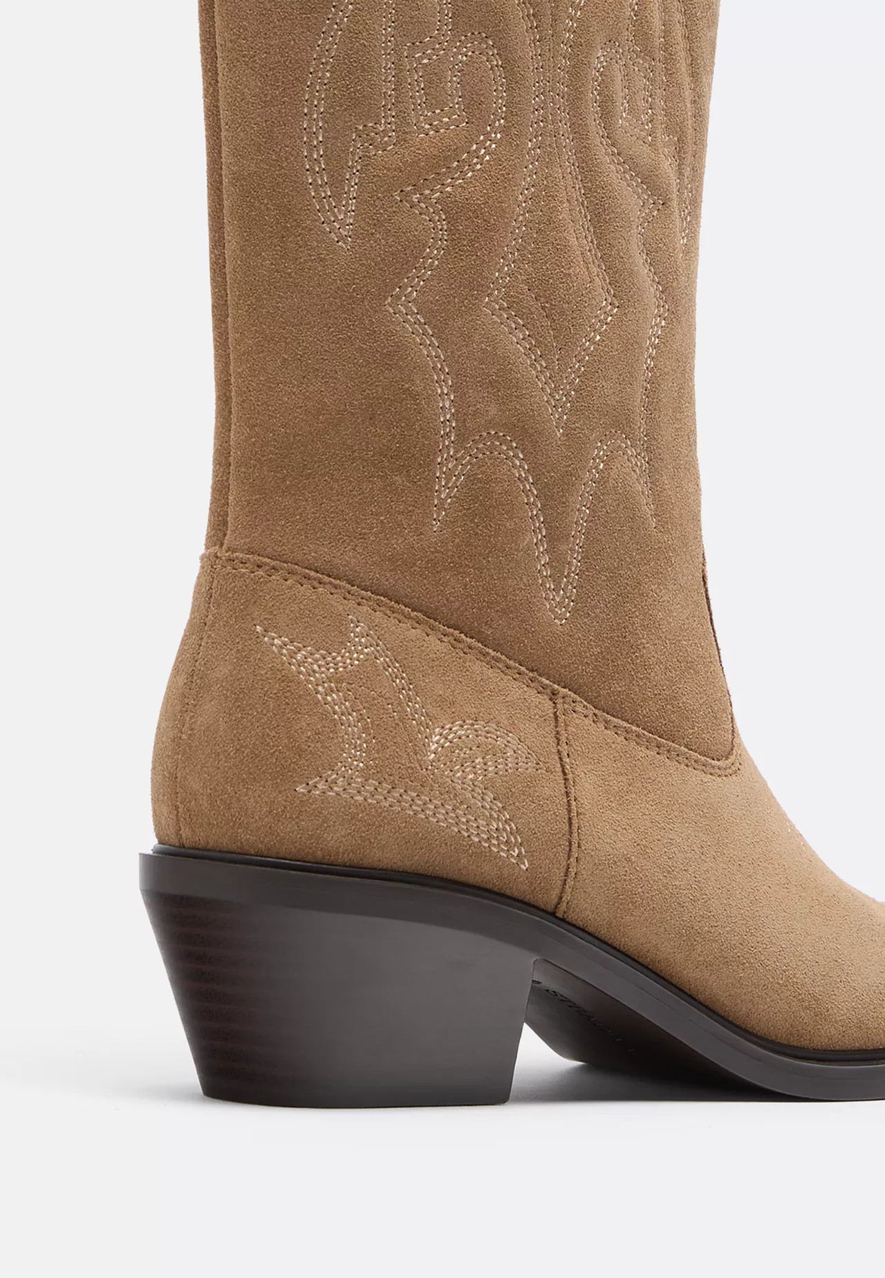 Split leather cowboy boots | Stradivarius (UK)