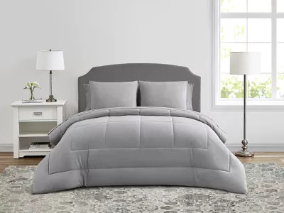 Wamsutta® Lustleigh Washed 7-Piece Full Comforter Set in Grey | Bed Bath & Beyond