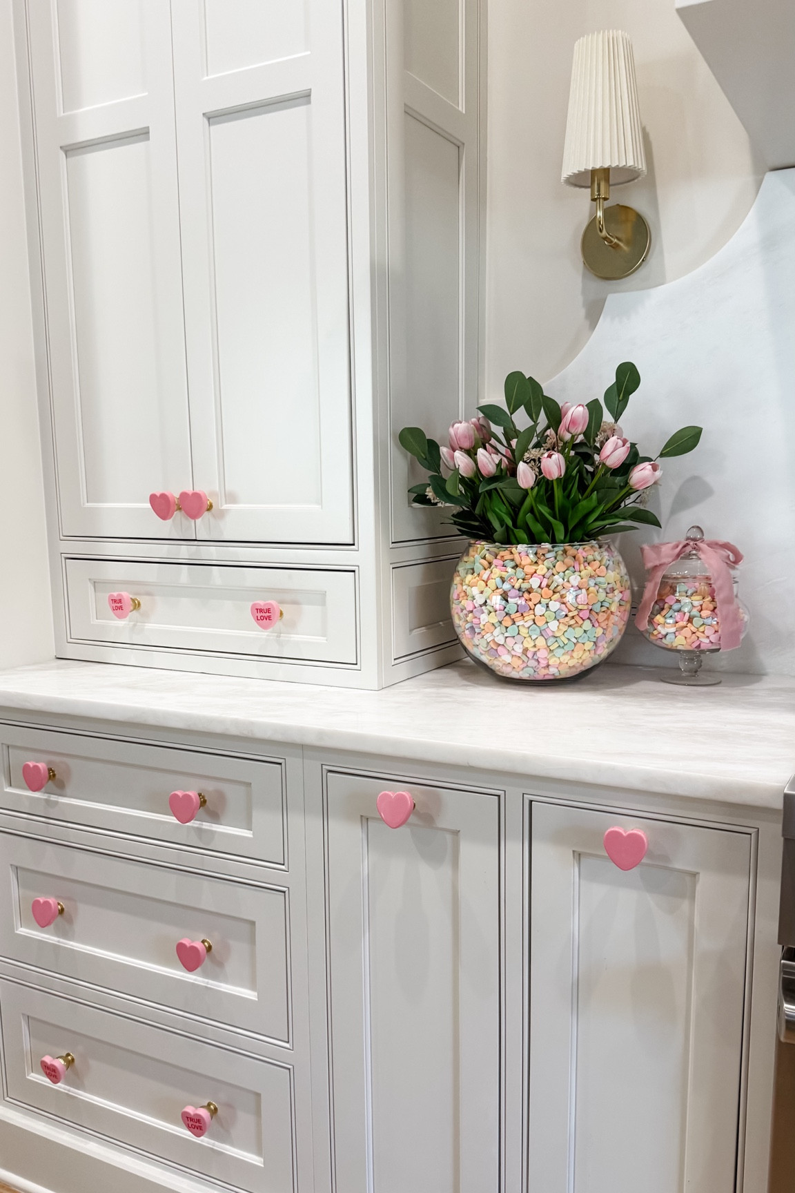 Valentine’s Day kitchen and conversation heart DIY 

#LTKSeasonal #LTKParties #LTKHome