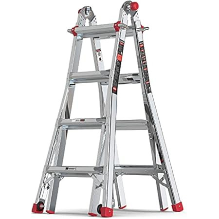 Little Giant Ladders, Velocity with Wheels, M17, 17 Ft, Multi-Position Ladder, Ratchet™ leg levelers | Amazon (US)
