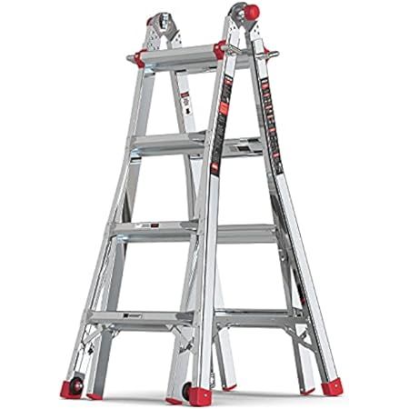 Little Giant Ladders, Velocity with Wheels, M17, 17 Ft, Multi-Position Ladder, Ratchet™ leg levelers | Amazon (US)
